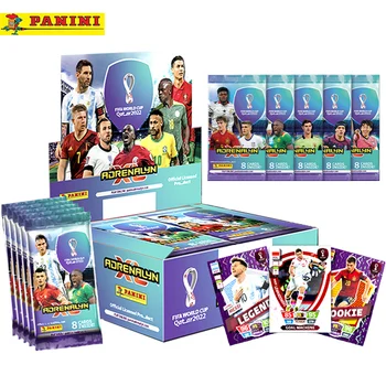 Resnično 2022 Panini Nogometni Star Sim Box Katar Svetovni Pokal Soccer Star Zbiranje Kartico Ronaldo, Messi Nogometaš Fan Sim Box Set