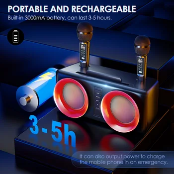 Prenosni Bluetooth Karaoke Pralni BT5.0 Družino KTV Stroj Z 2 Brezžični Micro stereo Sistem 15-VATNA Zvočnika K Pesem Za Domov Stranka