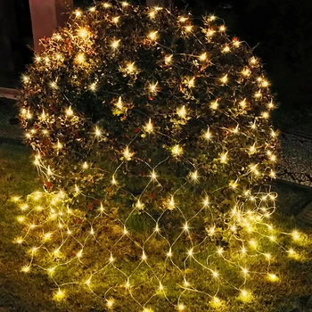 Neto Niz LED Luči 1.5mx1.5m Ulica Garland Počitnice Svetlobne Božično Drevo Okraski za Dom Navidad Noel Novo Leto 2023