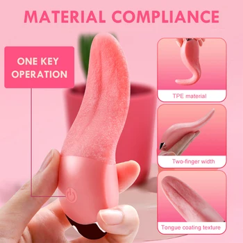 Jezik Lizanje Vibrator Močno Klitoris Stimulator Za Ženske Ženski Orgazem G Spot Klitoris Masturbator Seks Igrače