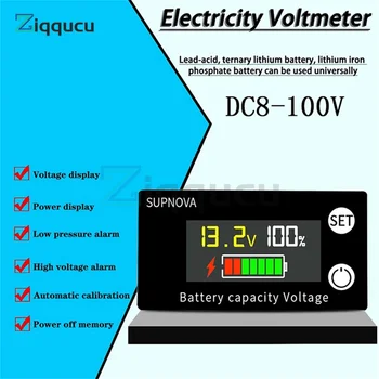 Zmogljivost baterije Indikator Voltmeter Ampermeter 6133A LCD Napetost Električni Količina Dve Žice, Digitalni Zaslon Električni QuantityMeter