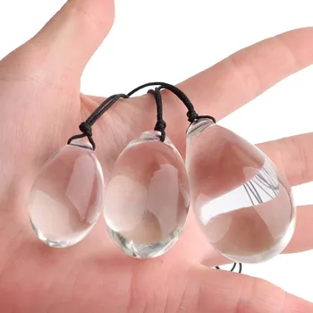 2022 Nov Prihod Transparentno Steklo Analne Kroglice Za Začetnike Vaginalne Kroglice Butt Plug Anus Sex Igrače 21/25/30 mm Premera