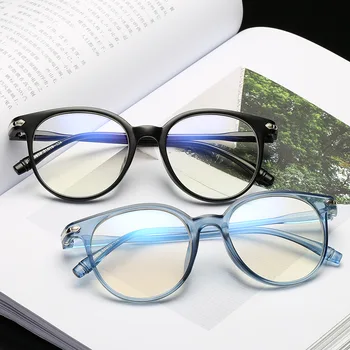 Anti modri žarki računalnik Okrogle Očala Moških Modra Svetloba Premaz Igralna Očala za računalniško zaščito oči Retro Očala Ženske