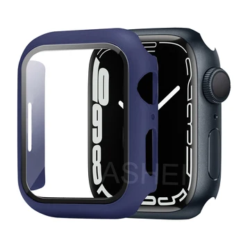 Primer Apple Watch Screen Protector Serije 7 41mm 45 mm Ultra-Tanek Težko PC Odbijača HD Kaljeno Steklo Kritje za iWatch SE 6 44 mm 40 mm