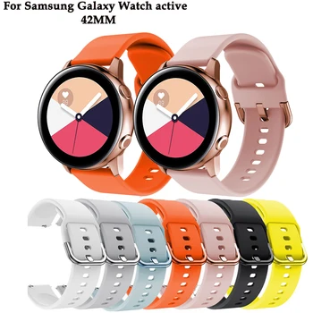 Jermenčki za 20 mm za Samsung Galaxy Watch Aktivna 2 Silikona šport zapestja watchband za samsung aktivna 2 jermenčki 1:1