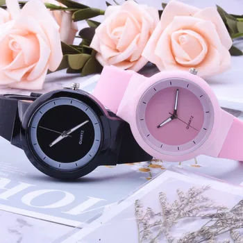 Reloj Dama Bela Ure Ženske Modni Silikonski Trak Quartz Zapestje Gledati Ženske Ure Kvarčne Ročne ure Reloj Par Mujer