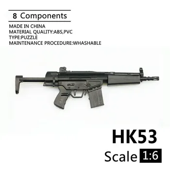 1:6 Lestvici HK53 Skrajšani Karabinke Plastičnih Sestavljeni Strelnega orožja Puzzle Model za 12 Inch Akcijska Figura, Vojaški Gradbeni Bloki