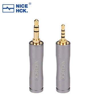 NiceHCK pozlačeno Čistega Bakra 4.4 mm Ženski 3,5 mm 2,5 mm HI-fi Audio Converter Jack Aluminija Slušalke Adapter Dodatki