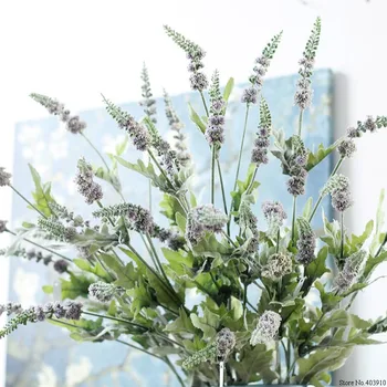 Žive fuzzy Provence sivke dekorativni plastični Sage umetno cvetje rastline jeseni doma poročno dekoracijo rastlin Venci