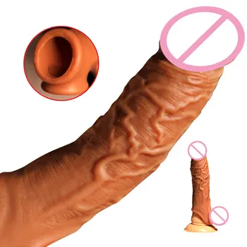 DLX Silikonski Širitve Kondomi Pri Moških Večkratno uporabo Penis Rokav Za Moški Extender Dildo Ojačevalec Realne Kondom za moškega penisa