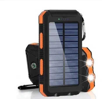 Sončna energija Banke 10000mah 2 USB Zunanje Baterije LED Prenosni Powerbank Mobilni Telefon Solarni Polnilec za pametni telefon