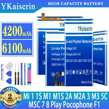 YKaiserin Baterija Za Xiaomi Mi Pocophone F1/Predvajaj/1 1S M1/2A/3/5C/7/8 umi SE Explorer mi8 Pro/9 Pro 9Pro 8umi 8SE mi8Pro