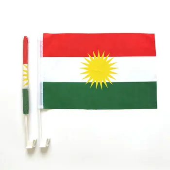 NOVE brezplačne dostave 30*45 cm Korejski avto zastava kurdistanu avto Zastavico Nacionalno Zastavo nosilec standarda-nosilec zastavico za dekor