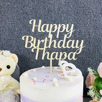 Osebno Ime Happy Birthday Cake Pokrivalo, po Meri Rojstni dan Torta pokrivalo, Darilo za Rojstni dan, Rojstni dan Torta Dekoracijo