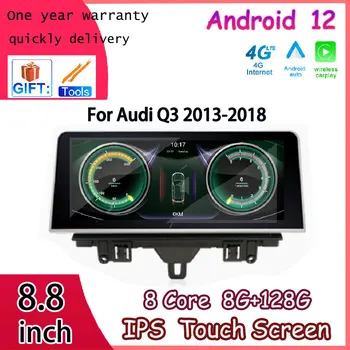 Android 12.0 GPS Navigacija Brezžični CarPlay Stereo Radio Video Z 8,8-Palčni Za Audi Q3 Obdobje 2013-2018, Zaslon na Dotik, Auto Monitorji