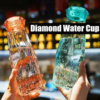420ml Pokal Pisane Kristalne Diamond Cup Ustvarjalne Diamant Steklo Priročno Pokal Malega Kalibra Design Drinkware Steklenice za Vodo