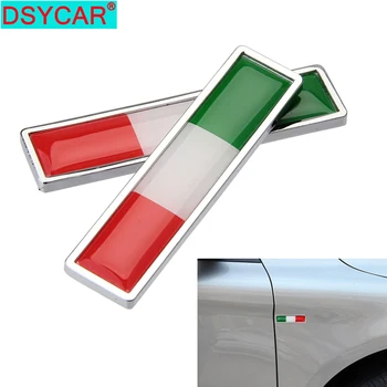DSYCAR Italija Zastavo 3D Kovinski Emblem Značko Avto Styling motorno kolo, Nalepke za vozila Renault, Peugeot Citroen Chevrolet Ford, VW Benz Skoda