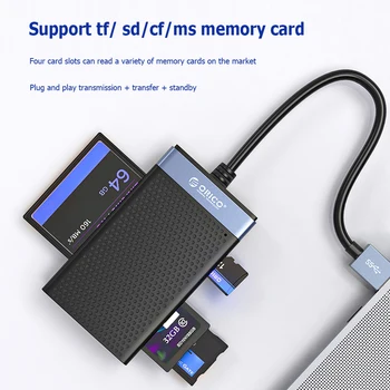 USB 3.0 USB C Kartic 4 v 1 Smart Pomnilniških Kartic SD TF PRIM MS Compact Flash Card Adapter 15 cm Kabel za Prenosni RAČUNALNIK