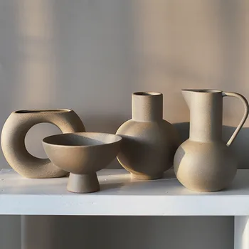 Nordijska Ins Keramike Vaza Doma Dekoracijo Okrasni Cvetlični Aranžma Posodo Umetnosti Vaze Vaza Doma Okraski, Dodatki